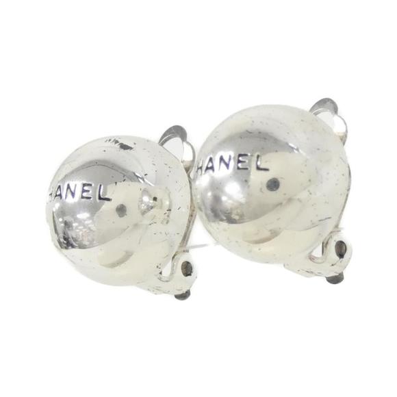 CHANEL CC Logo Crystal Drop Earrings Silver Tone - Picture 2 of 4